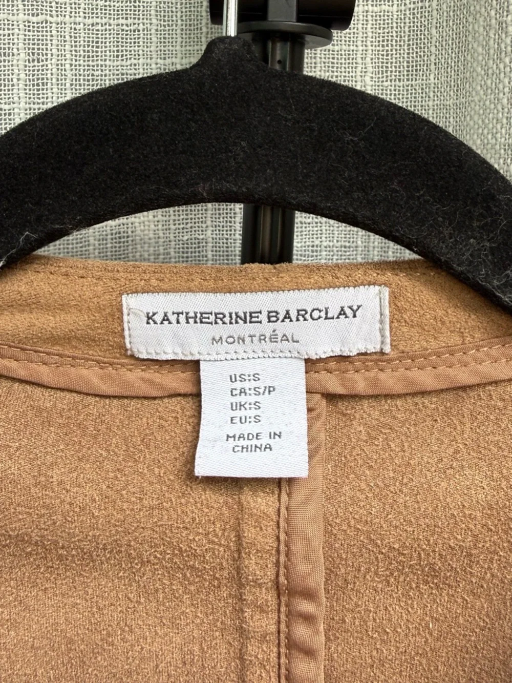 Katherine Barclay Camel Draped Open-Front Blazer - Picture 2 of 3